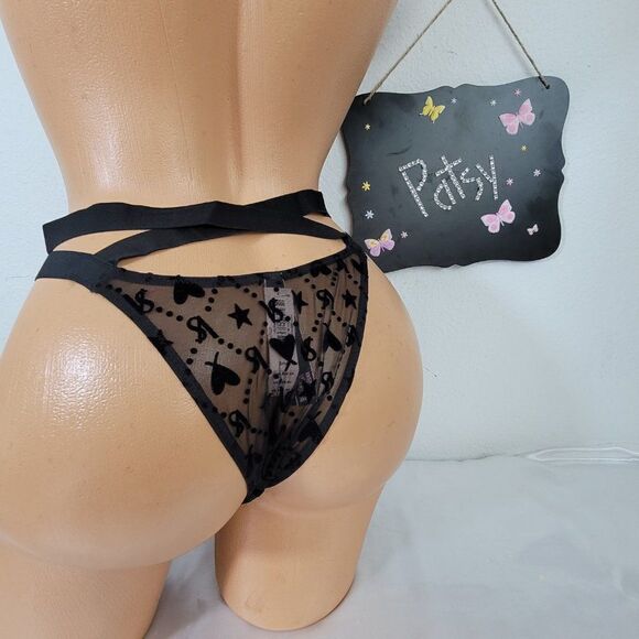 1479  VICTORIA'S SECRET  Very Sexy Strappy  Black Mesh Size Small NWT - Picture 4 of 4